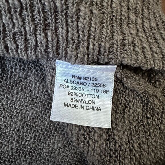 NWOT FRESH PRODUCE Long Sleeve Hooded Knit Sweater V-Neck in Taupe - Picture 7 of 9